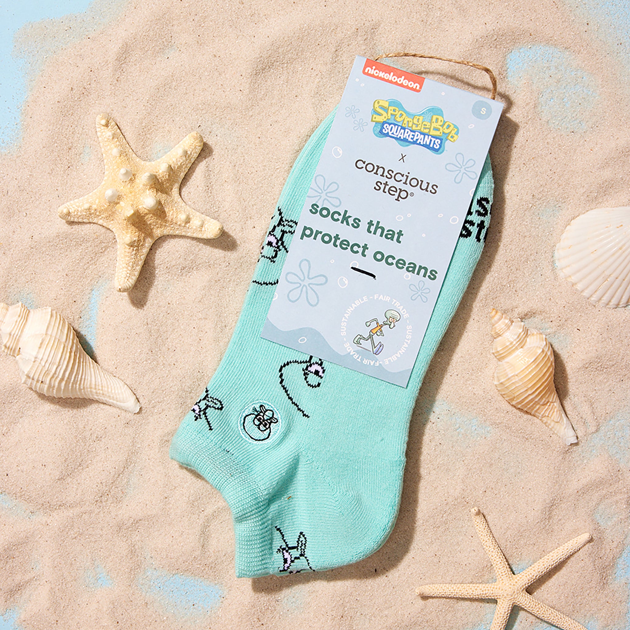 Squidward Socks that Protect Oceans - Conscious Step